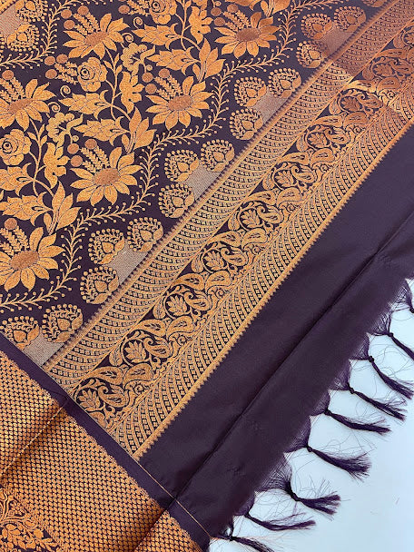 Gold Zari Work Saree In Gilbert