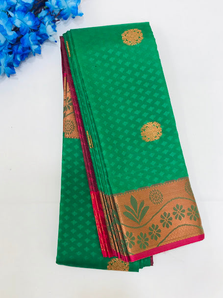 Gorgeous Green Color Art Silk Saree With Rich Pallu For Women