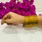 Gold Plated Partywear Thin Bangles in Douglas