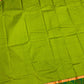  Lime Green Color Art Silk Saree With Flower Motifs And Copper Zari Border Near Me