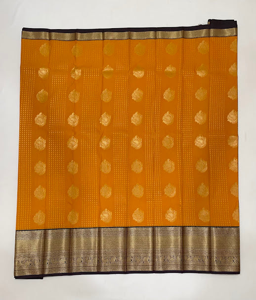 Kanchi Silk With Gold Zari Work Saree In Peoria