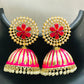 Attractive Pink Color Gold Plated Earrings In Kingman