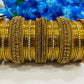 Mesmerizing Antique Gold Heavy Designed Wedding Bangles