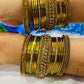 Antique Gold Heavy Designed Bangles In Yuma