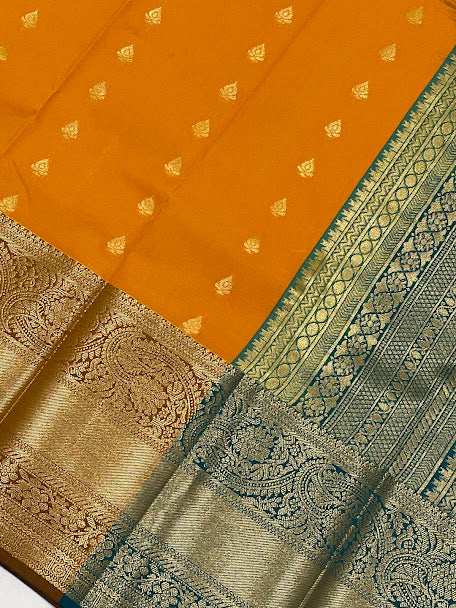 Silk With Gold Zari Work Saree In Suncity