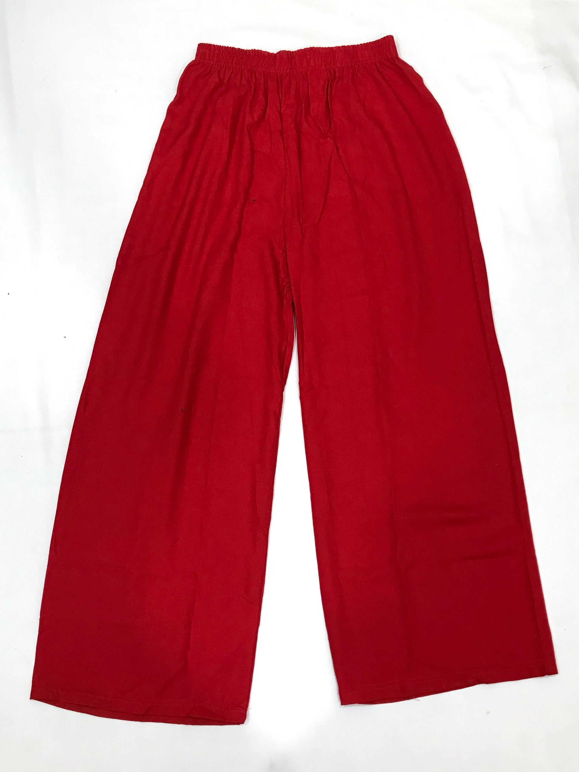 Elegant Red Colored Cotton Blend Sequins Work Palazzo Pant For Women