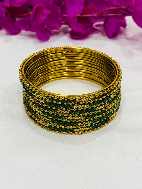 Gold Plated Designer Wedding Bangles In Yuma