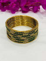 Traditional Green Color Bangle Collections in USA