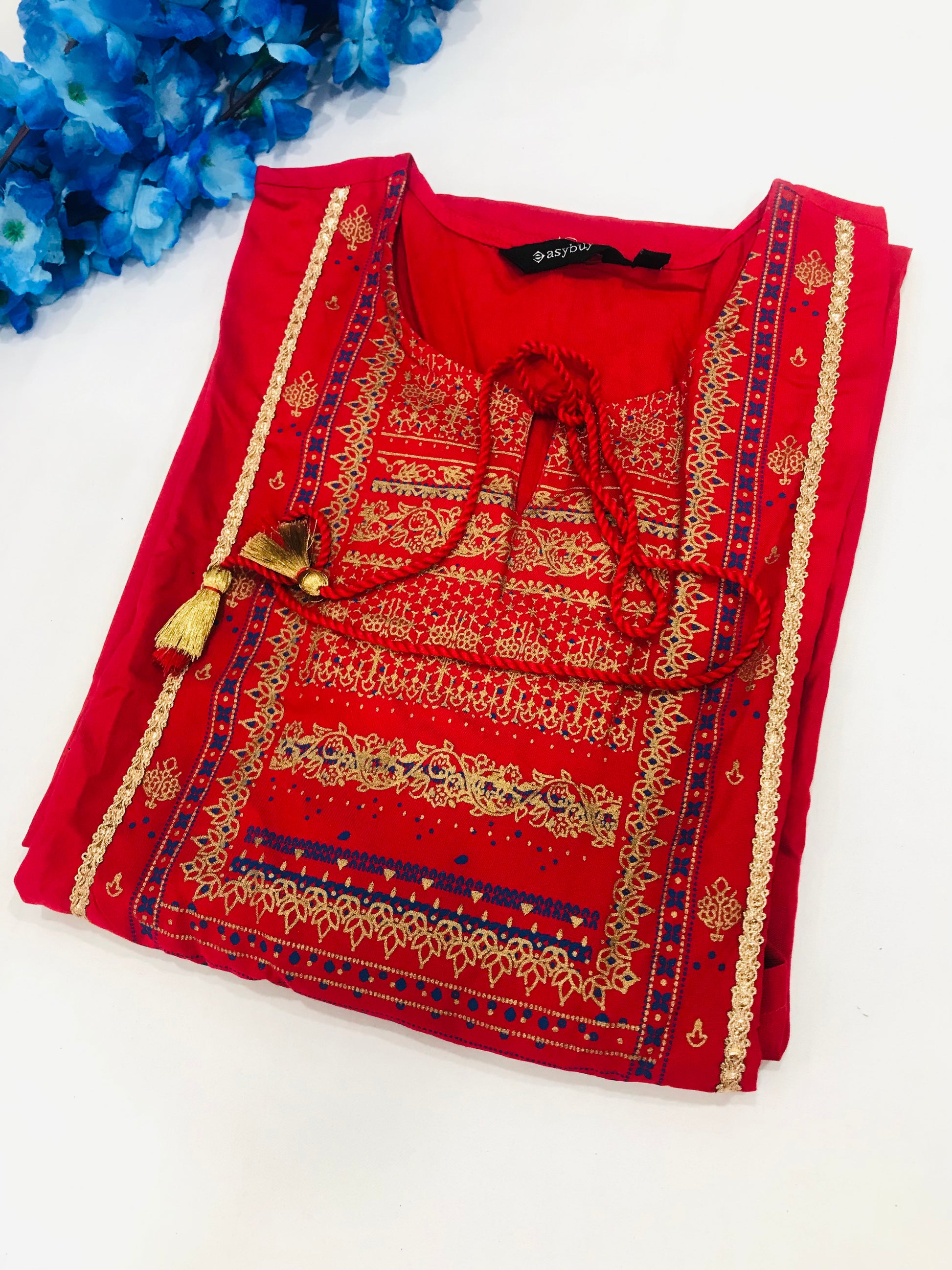 Appealing Red Color Kurti With Embroidery Work In Scottsdale