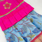 Pink Colored Silk Langa Sets With Stone Work In Chandler