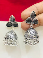 Stunning oxidized black color stone earrings For  Women