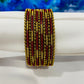 Appealing Maroon Color Bollywood Style Fancy Gold Plated Bangles