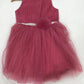  Wine Red Colored Kids Net Frock In USA