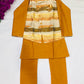 Elegant Ethnic Kids Mustard Yellow Silk Kurta Pajama Set