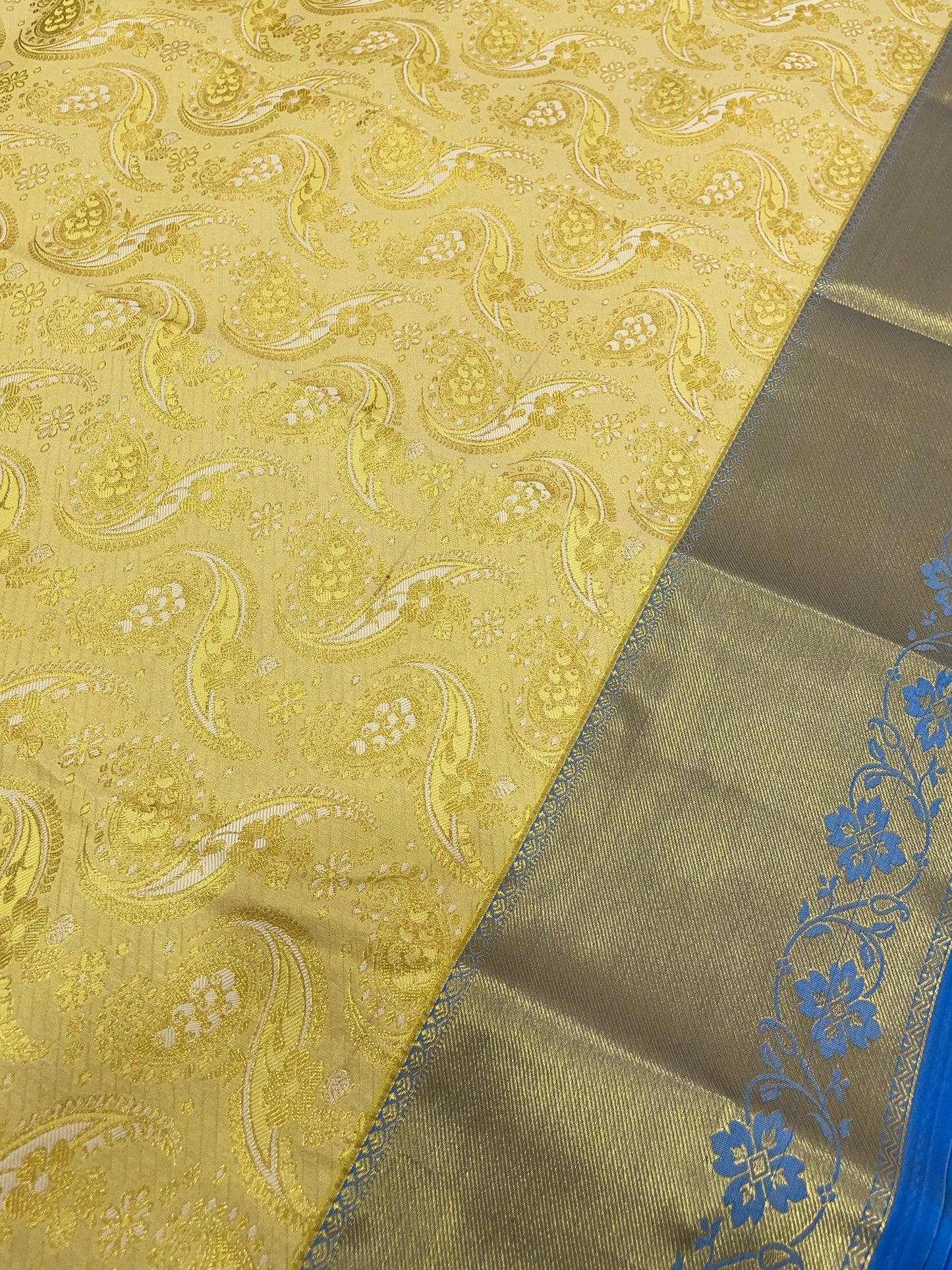 Charming Yellow Color Pure Kanchi Silk Saree In Tucson