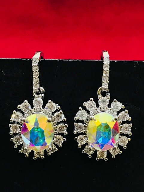 Stunning Multicolored American Diamond Earrings