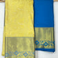 Charming Yellow Color Pure Kanchi Silk Gold Zari Work Saree In USA