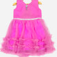 Pink Colored Kids Party Wear Net Frock Near Me