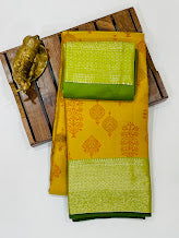 Charming Mustart Yellow Color Pure Kanchi Silk Gold Zari Work Saree In Near Me