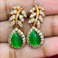 Attractive American Diamond Green Color Beautiful Earrings In Tempe