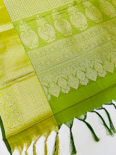 Green Color Pure Kanchi Silk Saree In Suncity