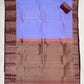 Lavender Color Pure Kanchi Silk With Silver Zari Work Saree In Yuma