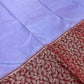 Lavender Color Pure Kanchi Silk With Silver Zari Work Saree In Suncity