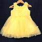 Yellow Colored Kids Party Wear Net Frock In USA