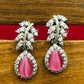 Beautiful Pink Color American Diamond Earrings Near Me