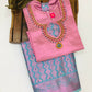 Pink Color Silk Embroidery And Stone Work  Pattu Langa Sets In USA