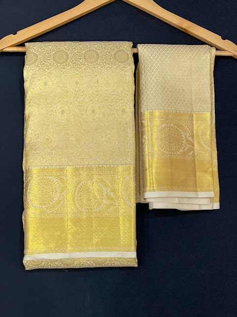 Kanchi Silk Saree With Gold Zari Work Saree In USA