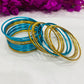 Appealing Sky Blue Color Beads Studded Bangles Near Me