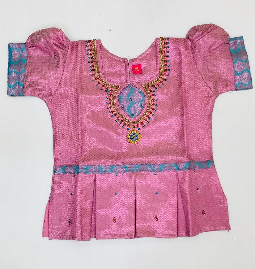 Silk Embroidery And Stone Work  Pattu Langa In Suncity