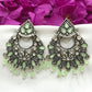 Attractive Pista Green Colored Oxidized Earrings In Phoenix