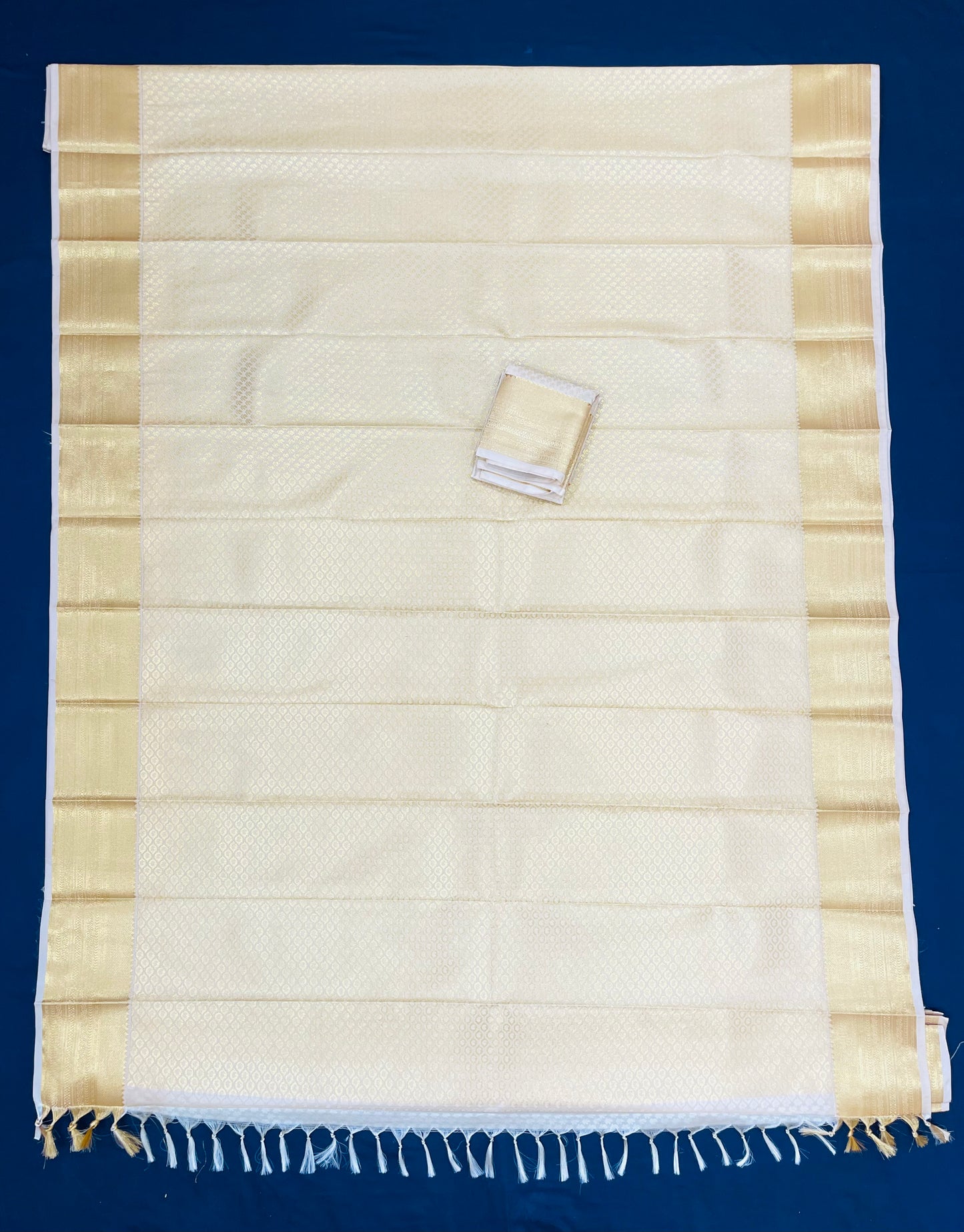 Charming Golden Color Pure Silk Saree For Women In Chandler