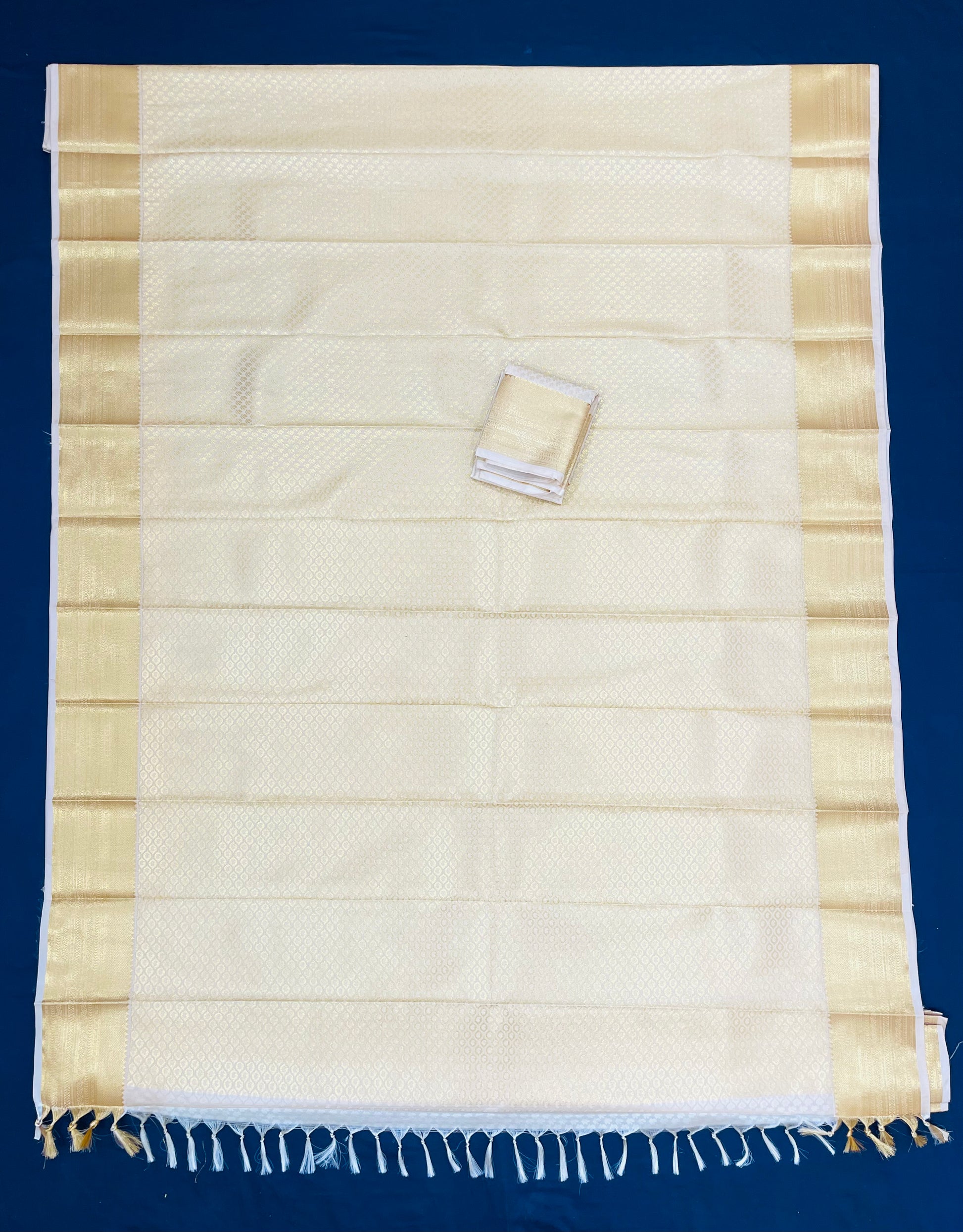 Charming Golden Color Pure Silk Saree For Women In Chandler