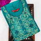 Gorgeous Teal Blue Color Rayon Kurti With Embroidery Work Near Me