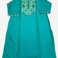 Gorgeous Teal Blue Color Rayon Kurti With Embroidery Work In USA