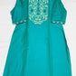 Gorgeous Teal Blue Color Rayon Kurti With Embroidery Work For Women