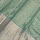 Sea Green Color Pure Kanchi Silk With Gold Zari Work Saree In Surprise