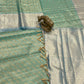 Sea Green Color Pure Kanchi Silk With Gold Zari Work Saree In Peoria