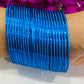  Sky Blue Color Plain Wedding Metal Bangle Sets Near Me