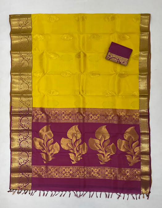 Pure Kanchi Silk With Gold Zari Work Saree For Women In Arizona