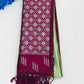 Attractive Light Green Colored Soft Silk With Contrast Border Saree For Women