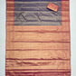 Blue Color Kanchi Silk With Gold Zari Work Saree In Tempe
