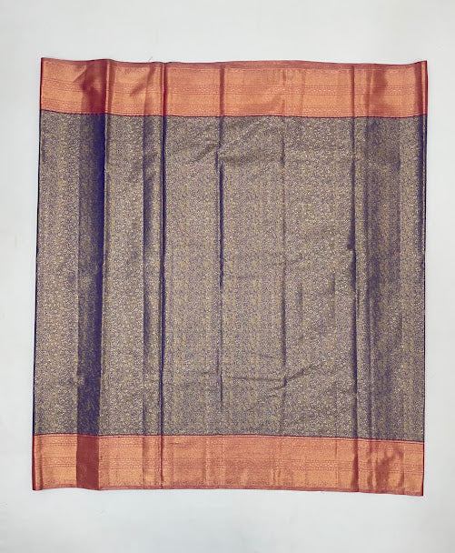 Pure Kanchi Silk With Gold Zari Work Saree In Mesa