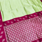 Soft Silk With Contrast Border Saree In Skull Valley