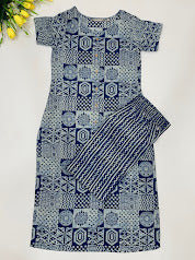 Elegant Blue Color Self Design Kurti Suits With Pocket For Women