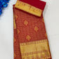 Alluring Red Color Pure Kanchi Silk Saree For Women - SILKMARK CERTIFIED