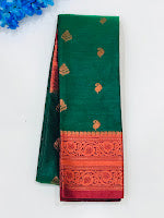 Attractive Green Colored Art Silk With Contrast Border Royal Look Saree For Women